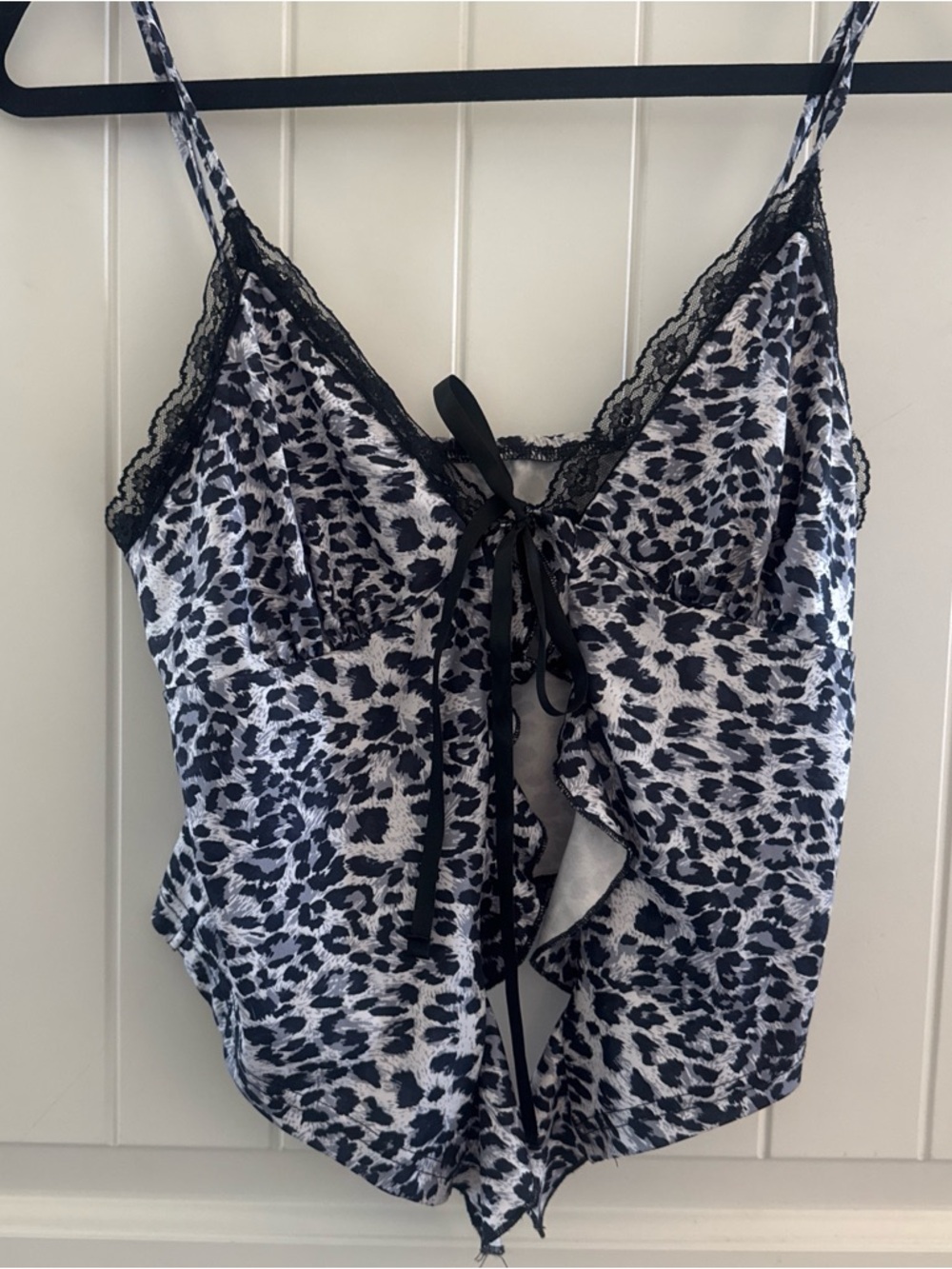 SHEIN Black & White Leopard Cami